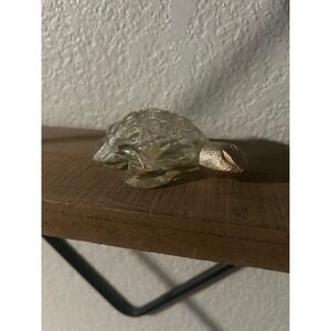 VTG Avon Rare Clear Glass Turtle Trinket perfue bottle